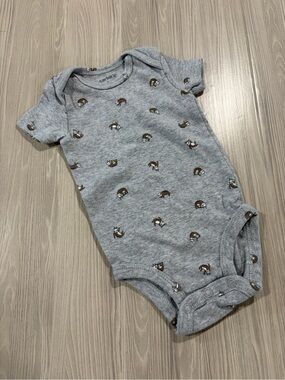 7/$20 Carter's Gray Sloth Print Baby One-Piece Bodysuit Cotton